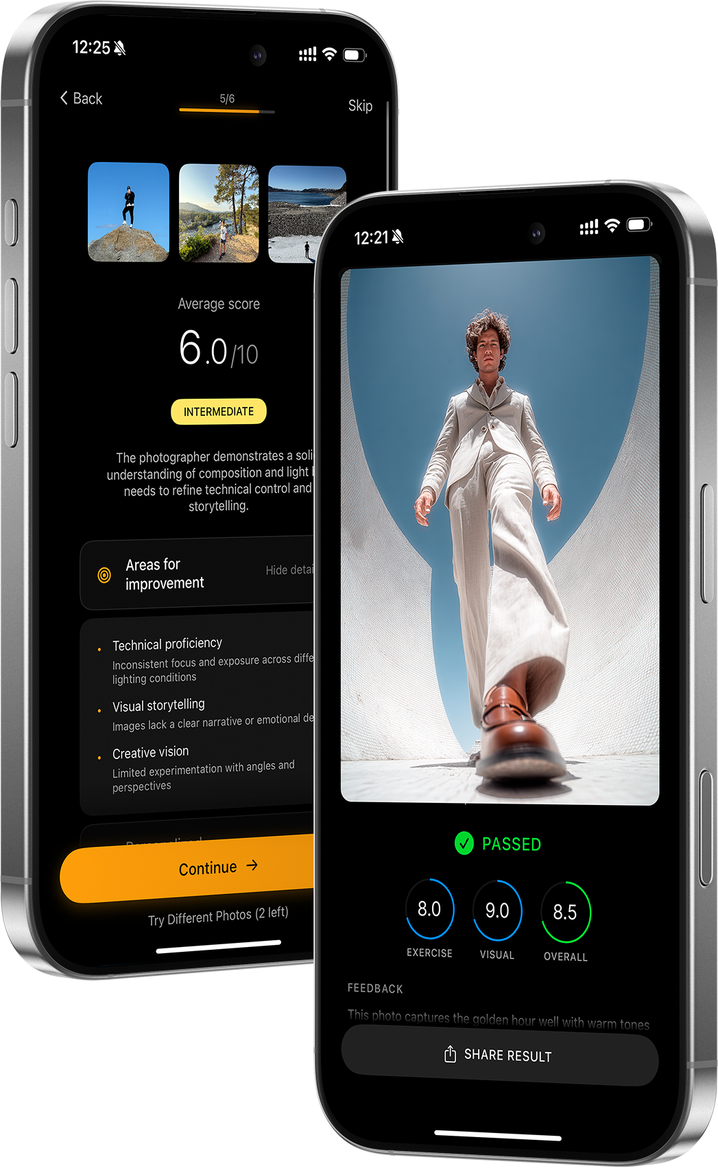 Overlook app analysis screen